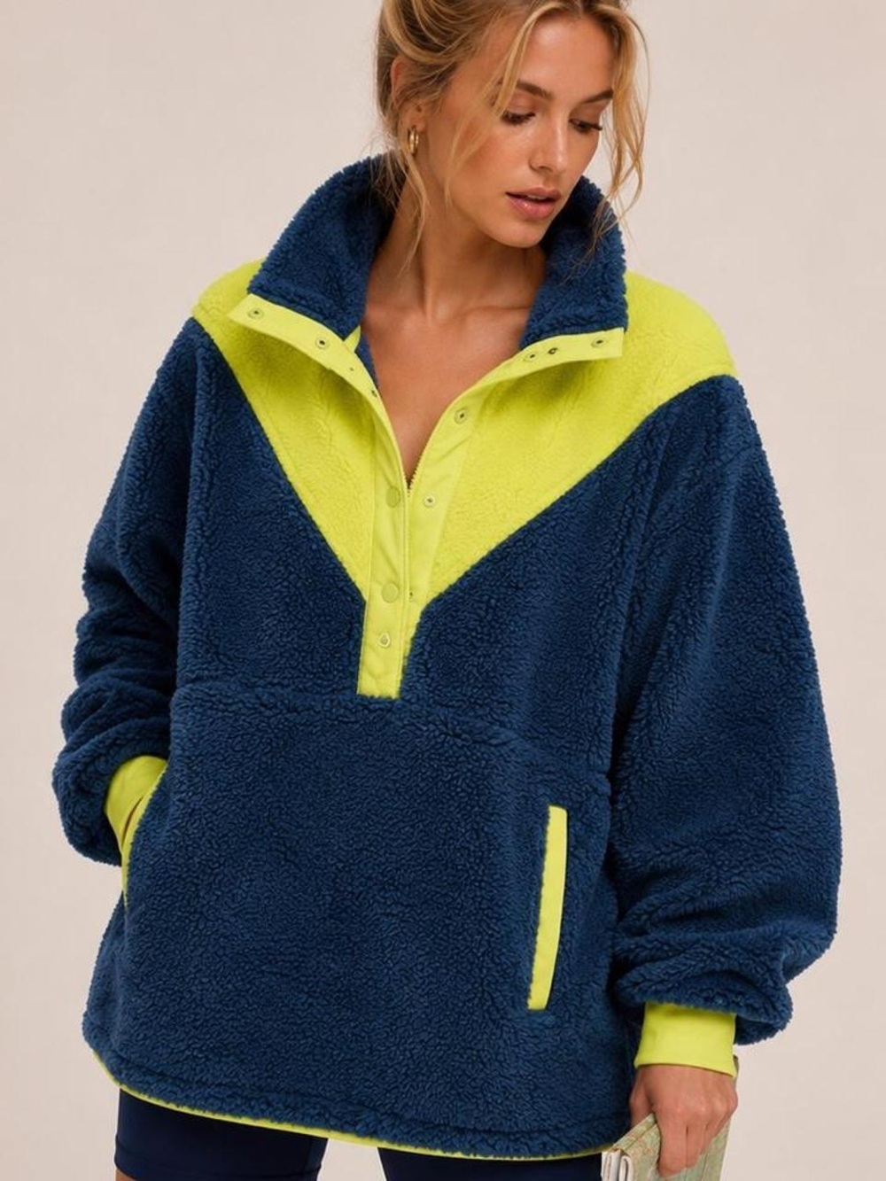 Free People Fall To Rise Quarter Zip / Margarita Combo